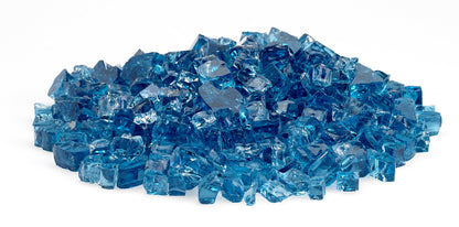 American Fire Glass - 1/2" Pacific Blue, 10 lb. Jar Fire Glass