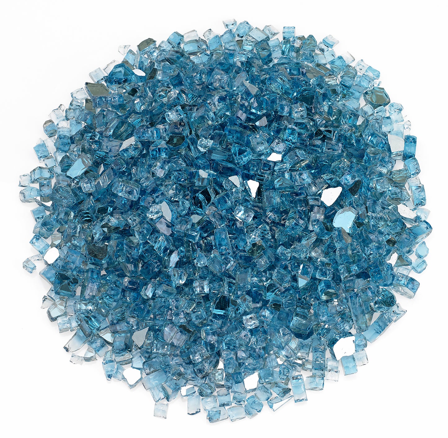 American Fire Glass - 1/4" Pacific Blue Reflective, 10 lb. Jar Fire Glass