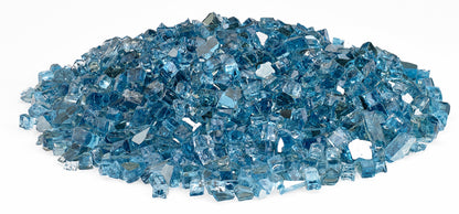 American Fire Glass - 1/4" Pacific Blue Reflective, 10 lb. Jar Fire Glass