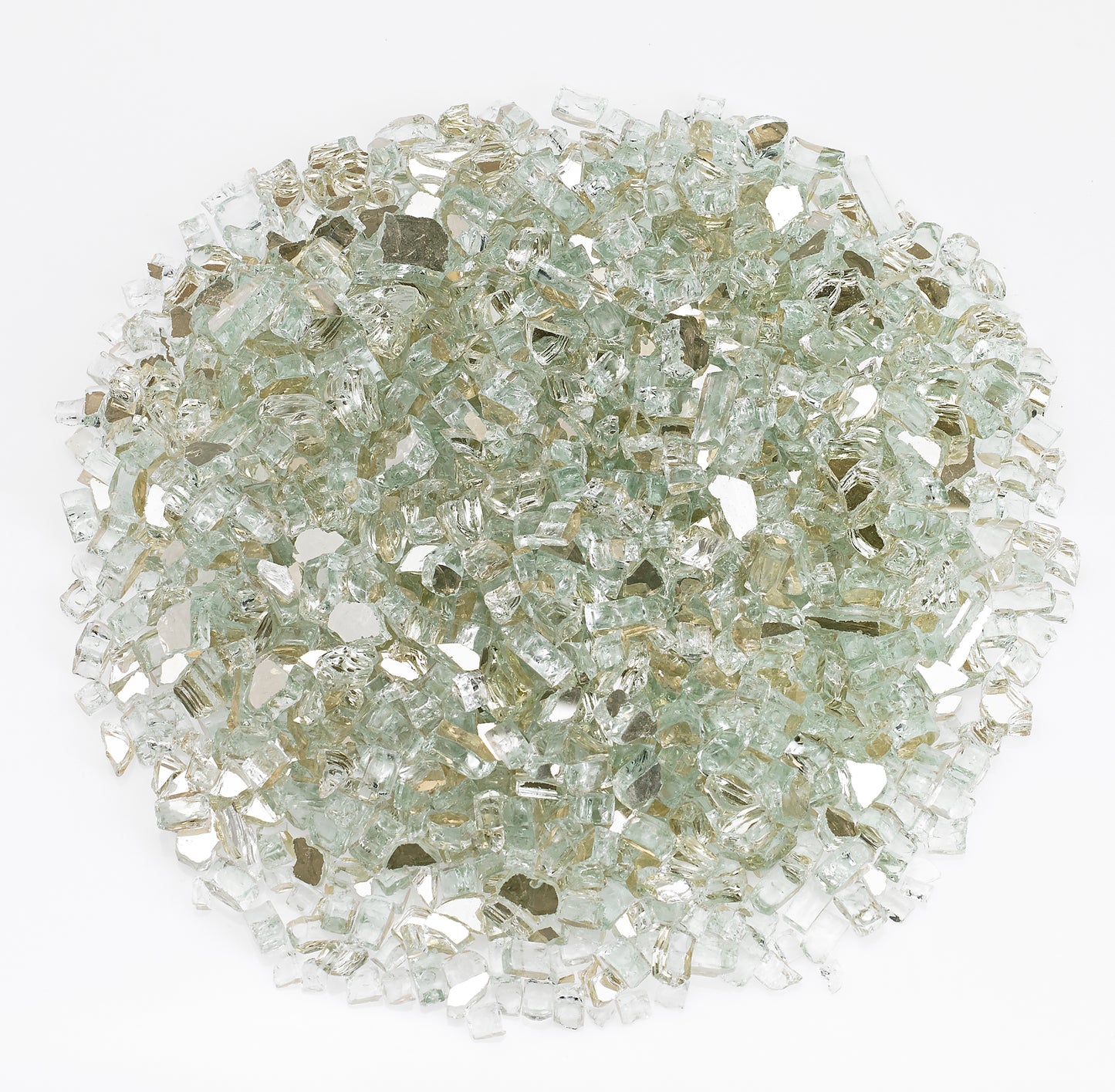 American Fire Glass - 1/4" Platinum Reflective, 10 lb. Jar Fire Glass