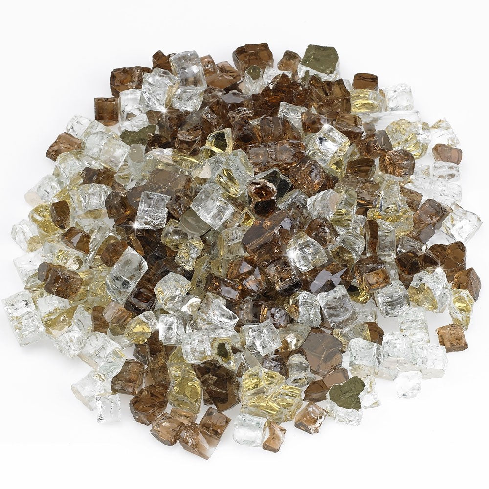 American Fri Glass - 1/2" Zion Reflective, 10 lb. Jar Fire Glass