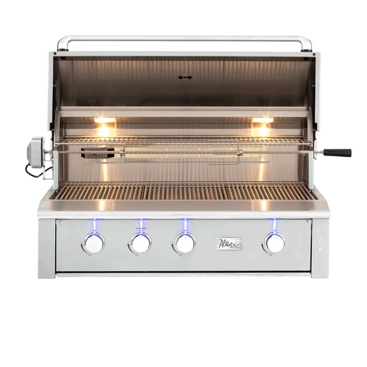 American Made Grills Alturi 42-in 3 Burner Built-In Gas Grill w/ Stainless Steel Burners & Rotisserie – ALT42T