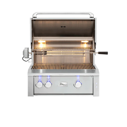 American Made Grills Alturi 30-inch 2 Burner Built-In Gas Grill w/ Stainless Steel Burners & Rotisserie – ALT30T