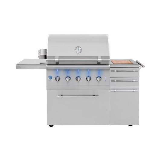 American Made Grills Encore 36-Inch Freestanding Hybrid Grill – ENCFS36