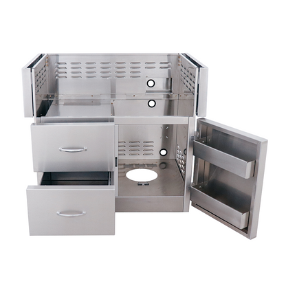 RCS - 42" ARG Cart, #304SS, 2-Drawer & Door Combo Design, Built