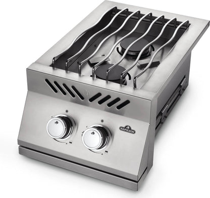 Napoleon Built-in 500 Series Inline Dual Range Top Burner with Stainless Steel Cover