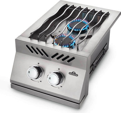 Napoleon Built-in 500 Series Inline Dual Range Top Burner with Stainless Steel Cover