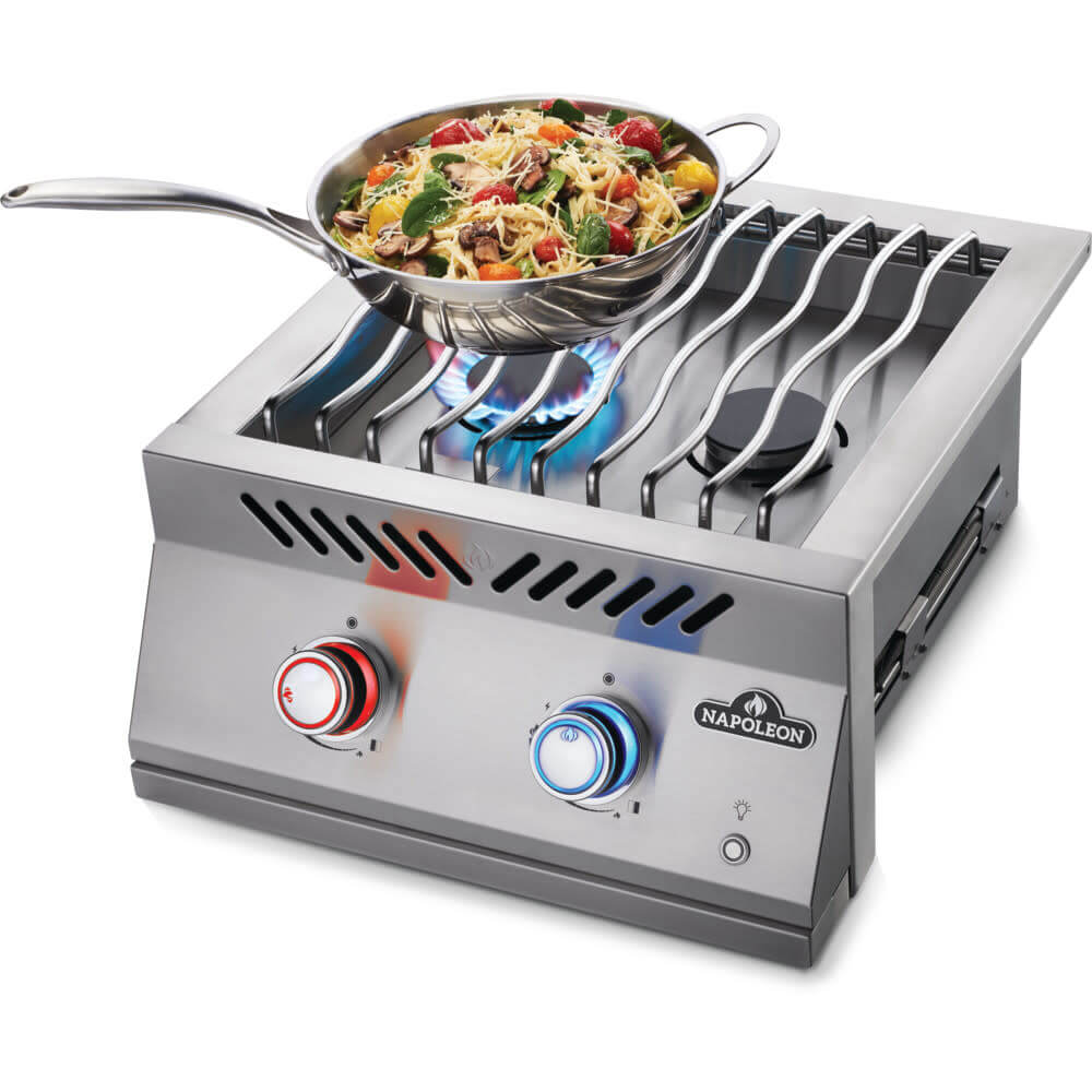 Napoleon Built-in 700 Series Dual Range Top Burner with Stainless Steel Cover