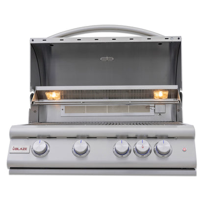 Blaze 32-Inch 4-Burner Premium LTE+ Gas Grill with Rear Burner and Built-in Lighting System (BLZ-4LTE3(LP/NG)