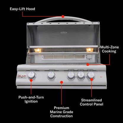 Blaze 4-Burner Marine Grade Premium LTE+