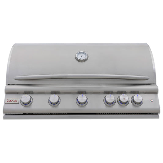 Blaze 40-Inch 5-Burner Premium LTE+ Gas Grill with Rear Burner and Built-in Lighting System - BLZ-5LTE3(LP/NG)