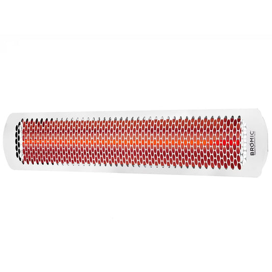 Bromic Heating Tungsten Smart-Heat 44-Inch 4000W Dual Element 240V Electric Infrared Patio Heater - White - BH0420012