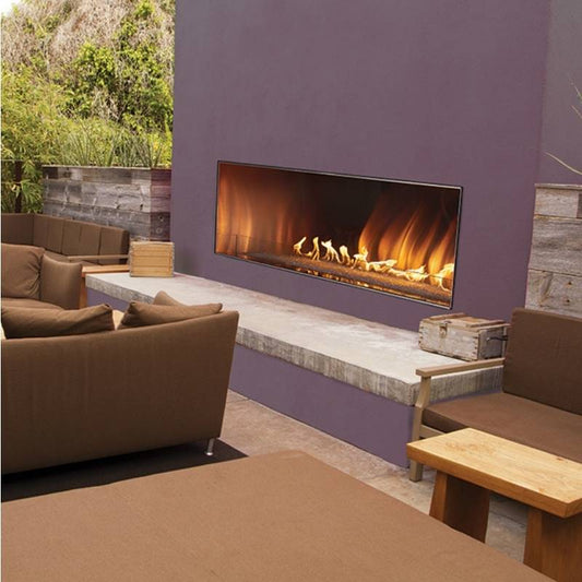 Empire Carol Rose 48" Vent Free Outdoor Stainless Steel Linear Fireplace | OLL48FP