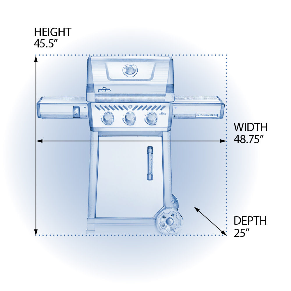 Napoleon - Freestyle 365 3 Burner Propane Gas Grill - Graphite Grey