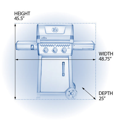 Napoleon - Freestyle 365 3 Burner Propane Gas Grill - Graphite Grey