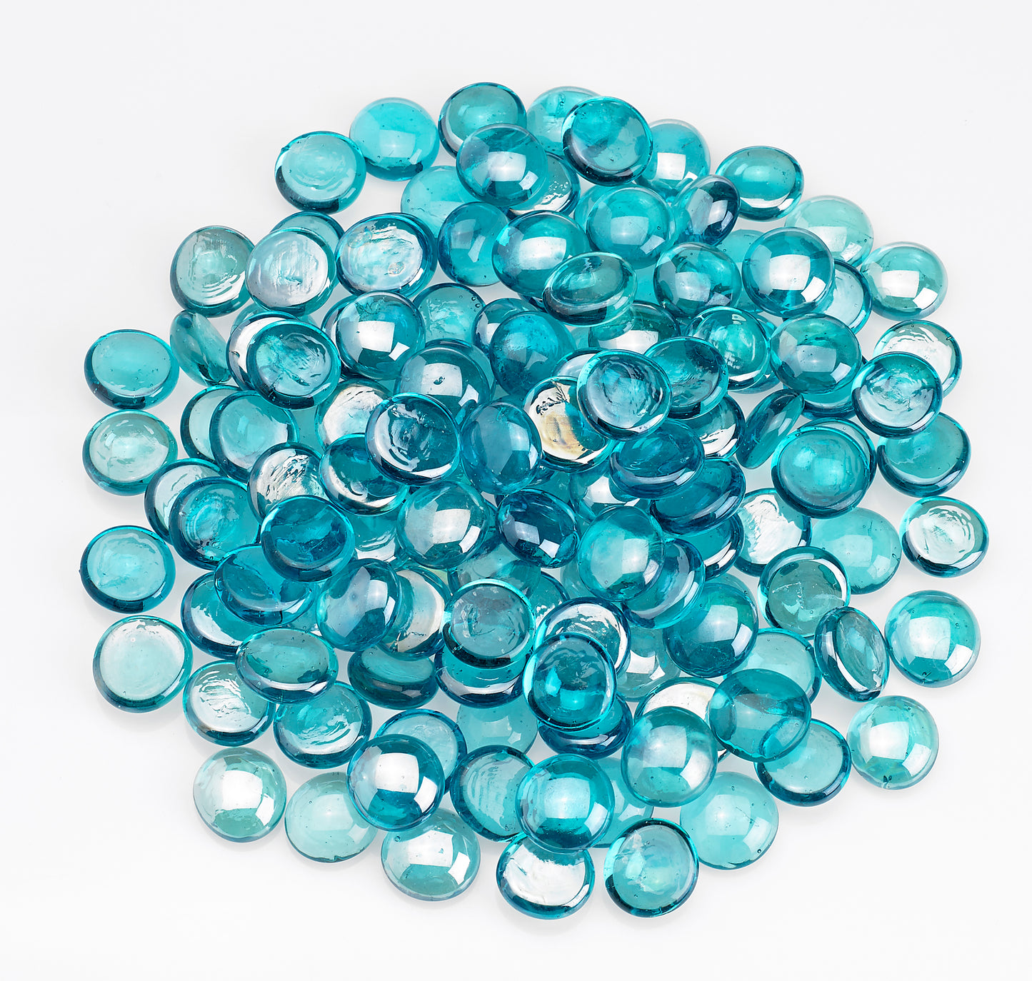 American Fire Glass - Aqua Blue Luster, 10 lb Jar Fire Beads