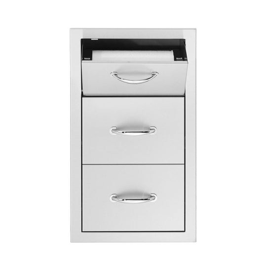 Summerset – 17″ Vertical 2-Drawer & Paper Towel Holder Combo