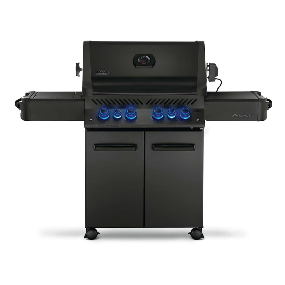 Napoleon Phantom Prestige 500 Grill w/ Infrared Rear Burner, Infrared Side Burner, & Rotisserie Kit - P500RSIBPK-3-PHM