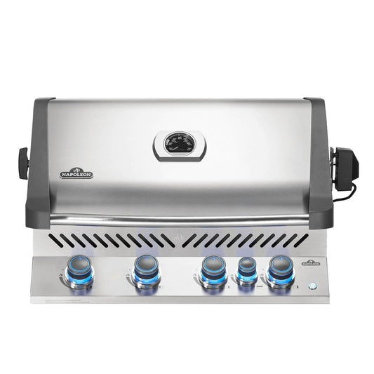 Napoleon Prestige 500 Built-in Natural Gas Grill with Infrared Rear Burner and Rotisserie Kit - BIP500RBNSS-3