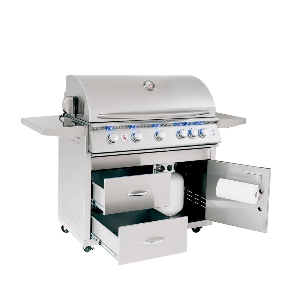 Summerset Sizzler 40-Inch 5-Burner Freestanding Gas Grill – SIZ40