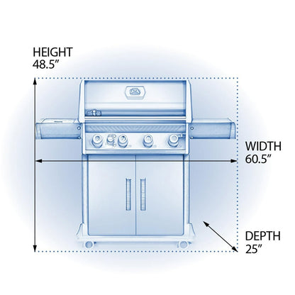 Napoleon Rogue XT 525 SIB Propane Gas Grill with Infrared Side Burner - Black - RXT525SIBPK-1