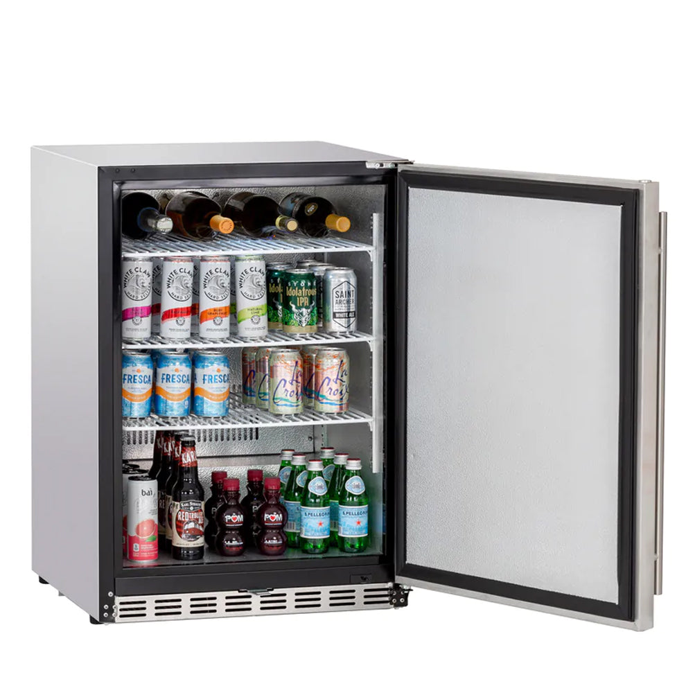 Summerset 24-Inch 5.3 Cu. Ft. Deluxe Outdoor Rated Compact Refrigerator – SSRFR-24D