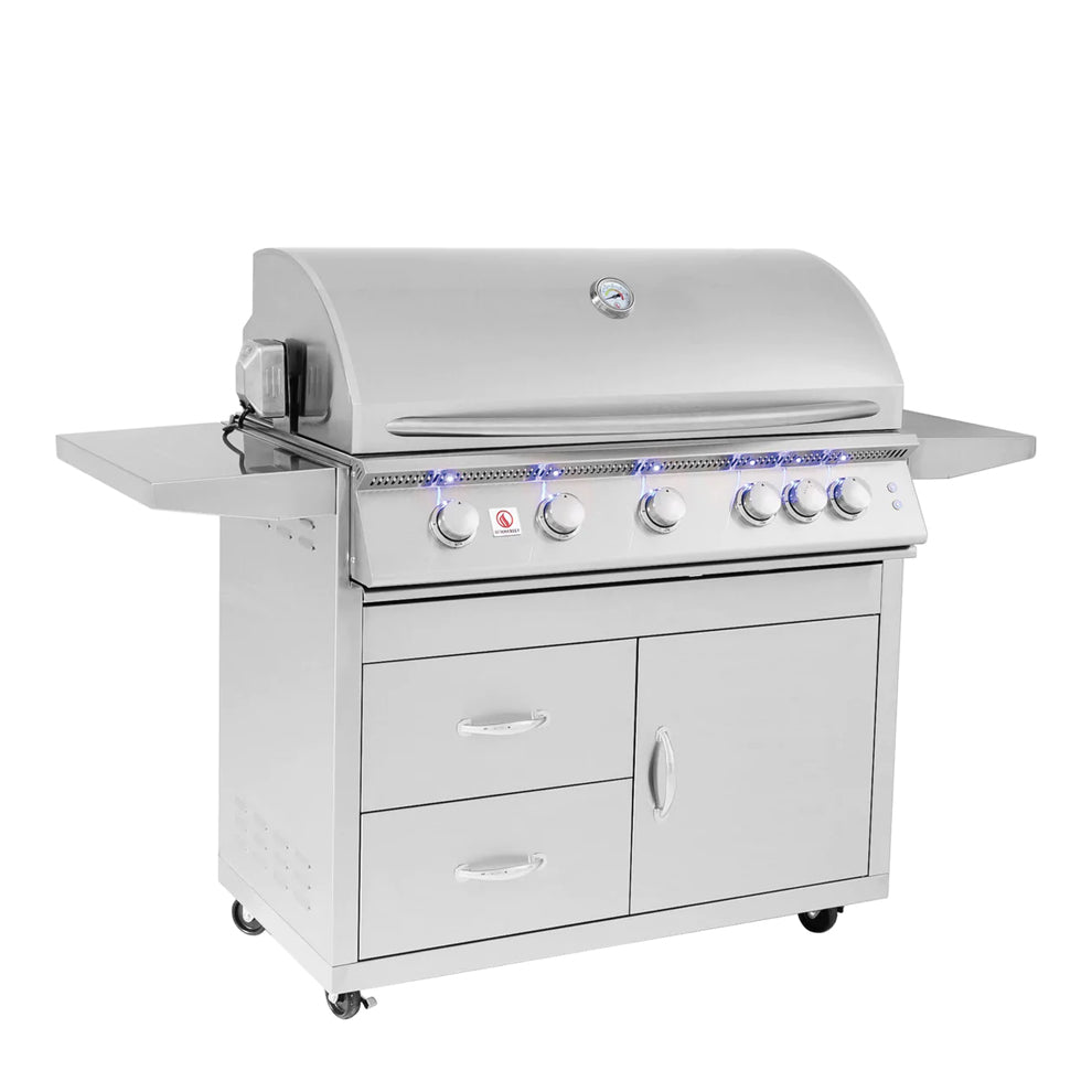 Summerset Sizzler 40-Inch 5-Burner Freestanding Gas Grill – SIZ40