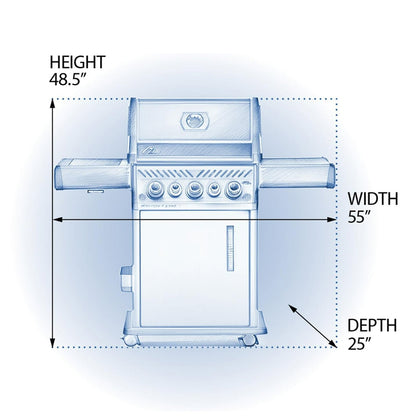 Napoleon Rogue SE 425 RSIB Natural Gas Grill with Infrared Rear & Side Burners - Stainless Steel - RSE425RSIBNSS-1