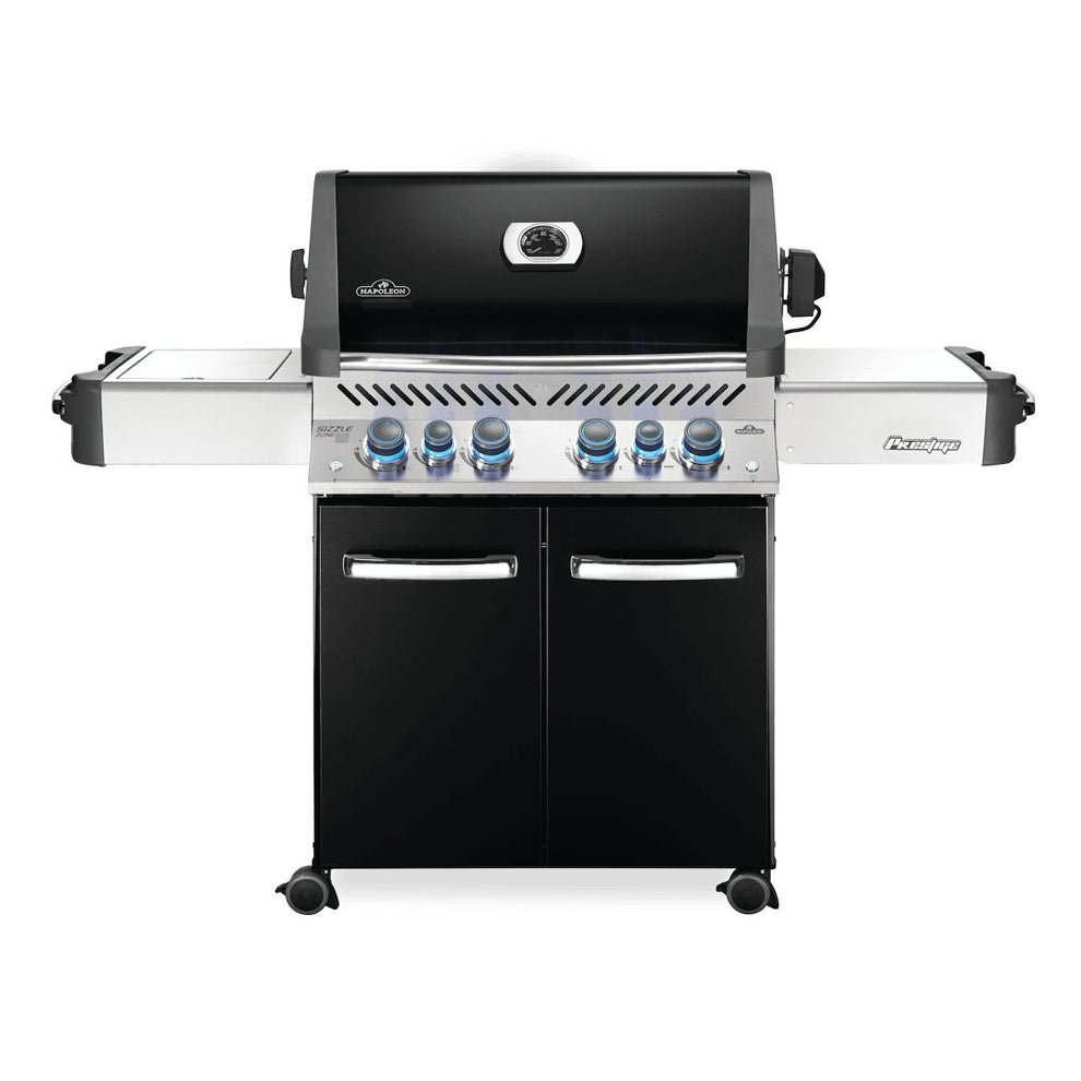 Napoleon Prestige 500 Grill with Infrared Rear Burner and Infrared Side Burner and Rotisserie Kit - Black - P500RSIBPK-3