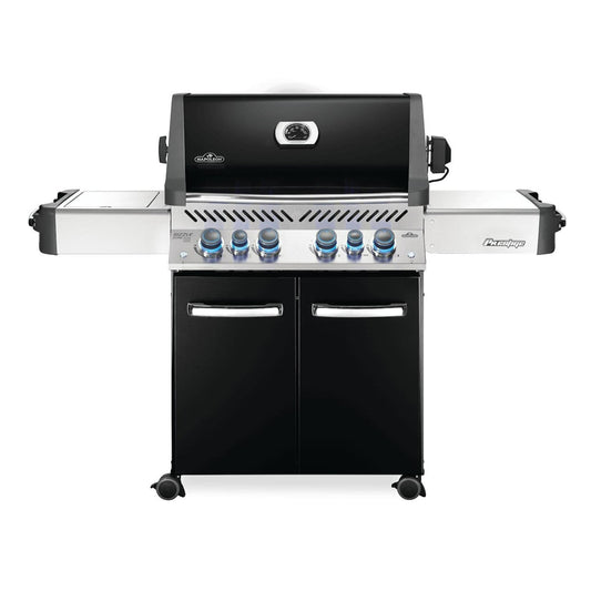 Napoleon Prestige 500 Grill with Infrared Rear Burner and Infrared Side Burner and Rotisserie Kit - Black - P500RSIBPK-3