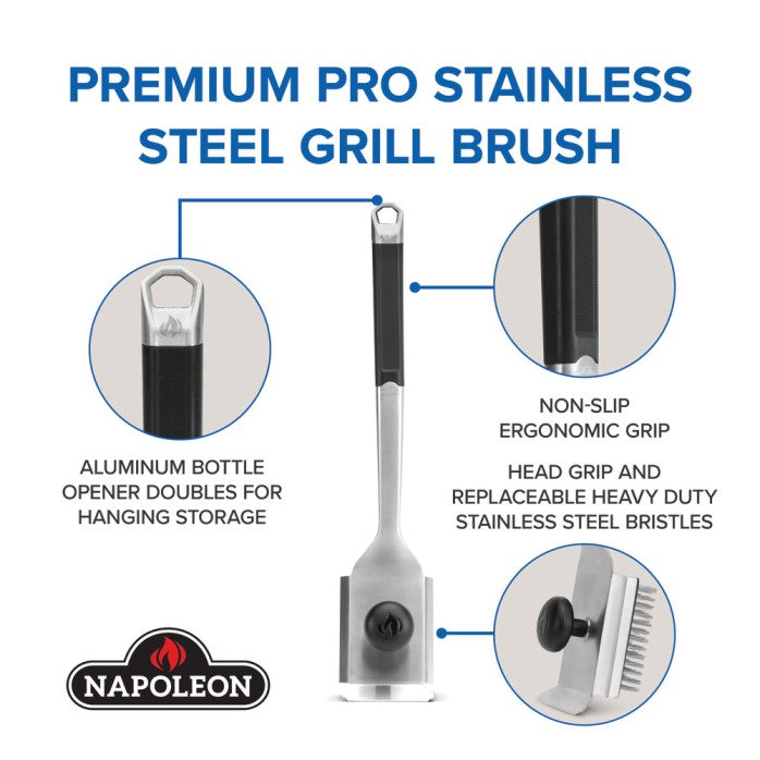 Napoleon - Premium Stainless Steel Grill Brush PRO Series