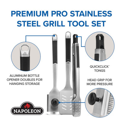 Napoleon - Premium Grill 3-Piece Tool Set PRO Series