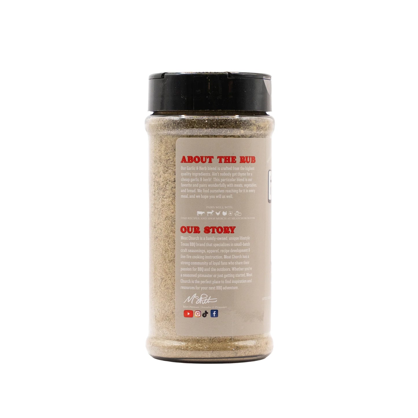 Meat Church BBQ - Garlic & Herb Seasoning