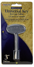 Dante - KEY, UNIV 1/4 & 5/16 X 3" LONG-CHROME