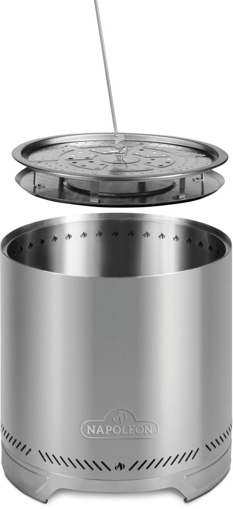 Napoleon Timberwolf® Smokeless Fire Pit 18-inch, Stainless Steel
