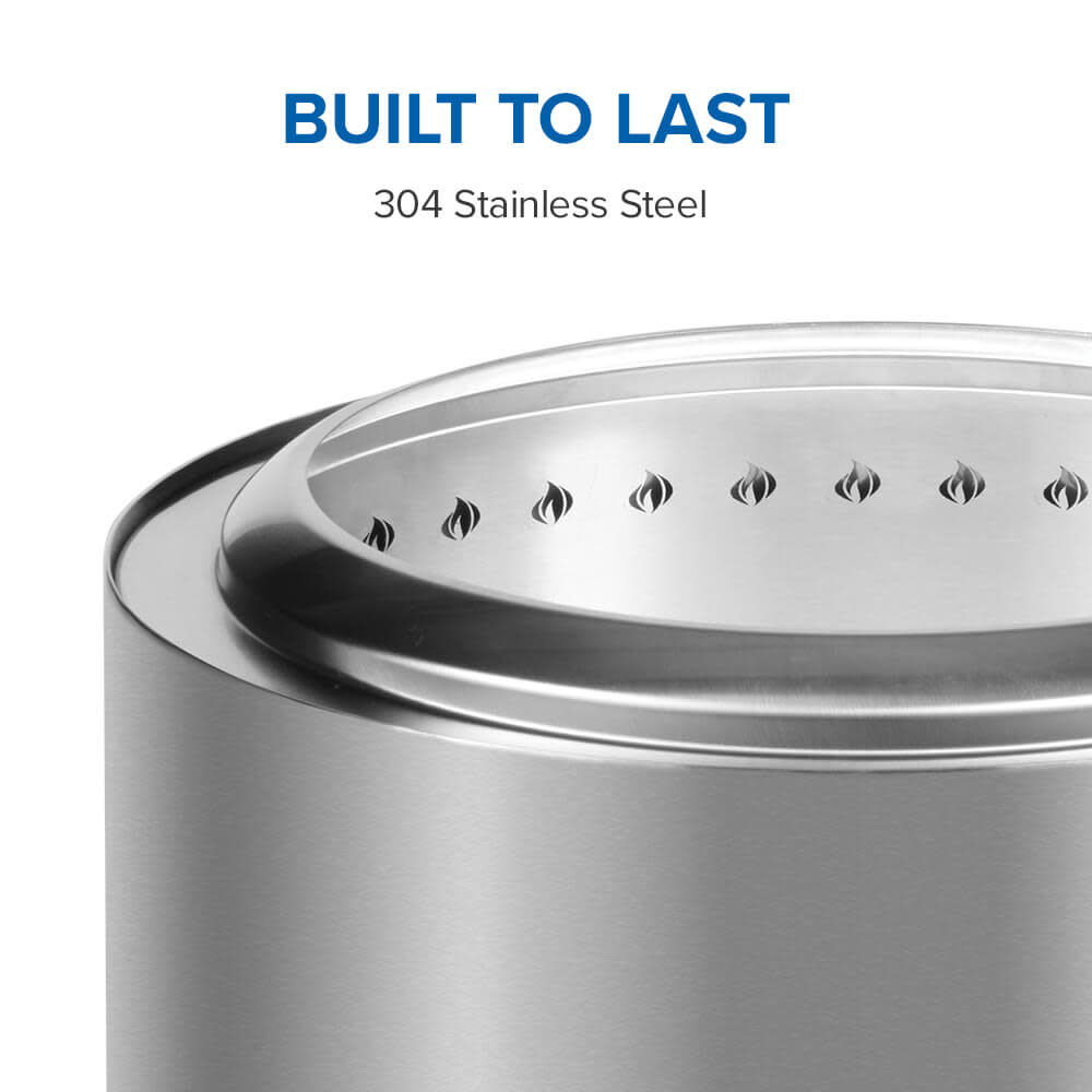 Napoleon Timberwolf® Smokeless Fire Pit 22-inch, Stainless Steel