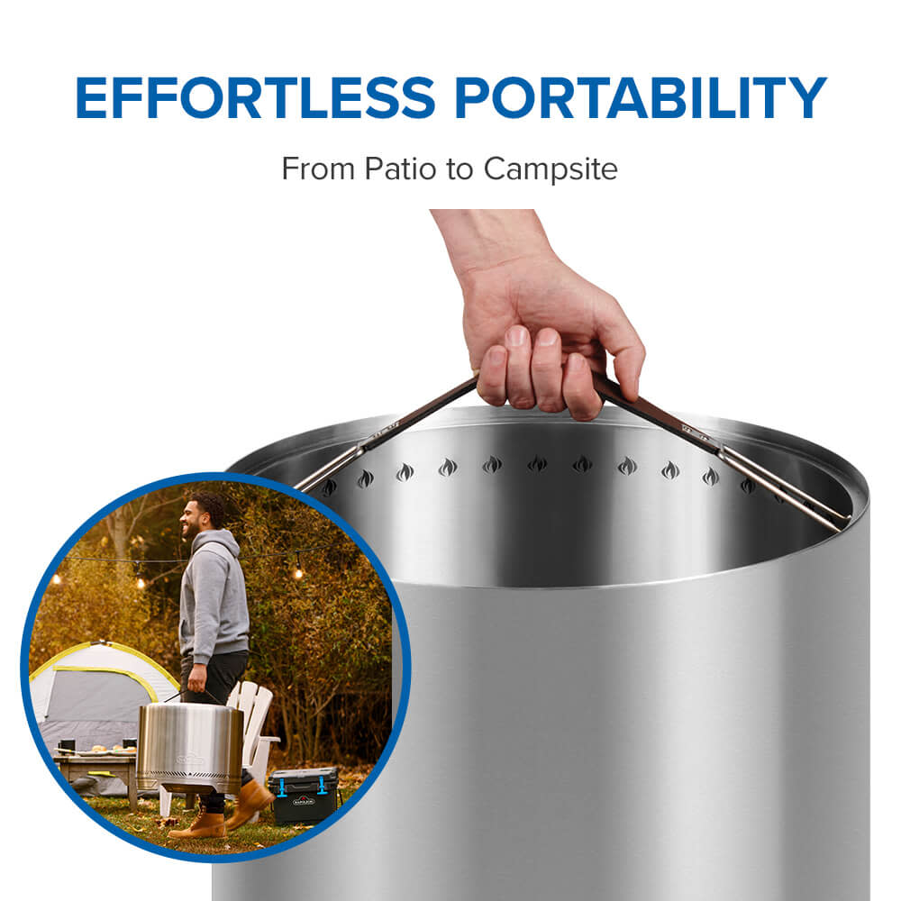 Napoleon Timberwolf® Smokeless Fire Pit 18-inch, Stainless Steel
