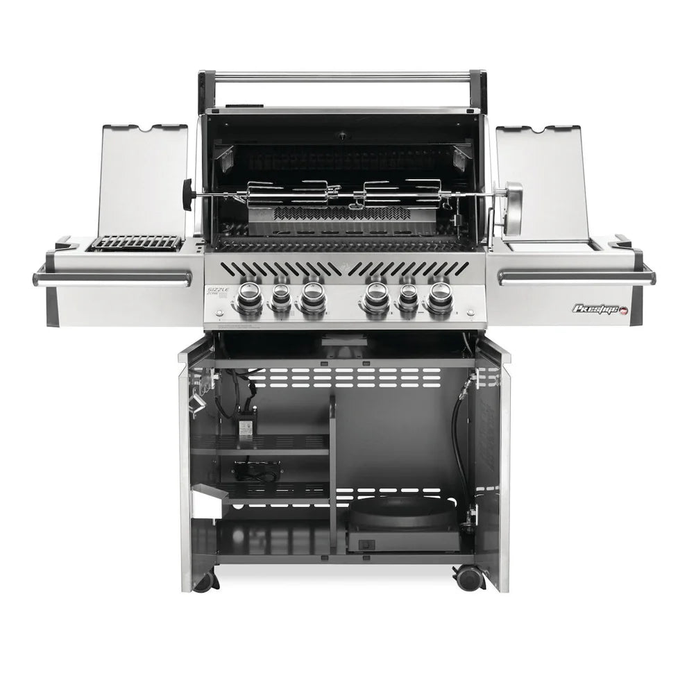 Napoleon Prestige PRO 500 Natural Gas Grill with Infrared Rear and Side Burners and Rotisserie Kit -  PRO500RSIBNSS-3