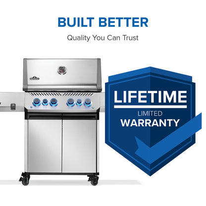 Napoleon Prestige 500 4-Burner Grill w/ Rotisserie & Side Burner