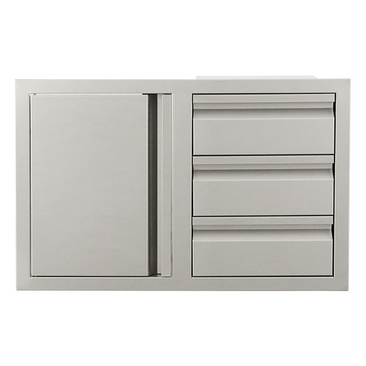 RCS - Door/3-Drawer Combo Soft Close-LEFT SWING