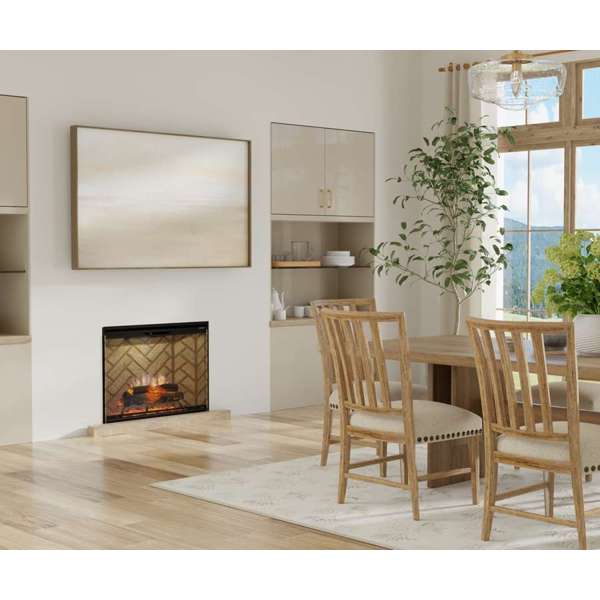 Dimplex - Revillusion 36" Portrait Built-In Electric Firebox - Herringbone - REV36P-HB