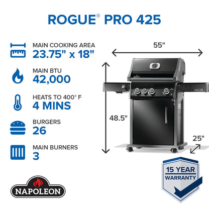 Napoleon - Rogue® PRO 425 SIB with Infrared Side Burner