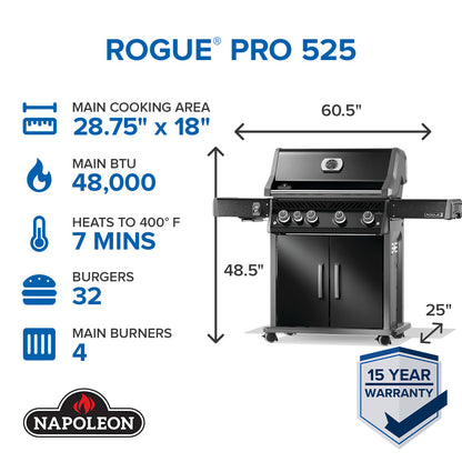 Napoleon - Rogue® PRO 525 SIB with Infrared Side Burner