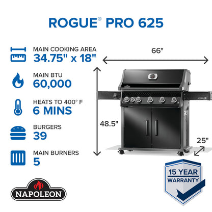 Napoleon - Rogue® PRO 625 SIB with Infrared Side Burner