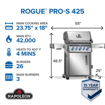 Napoleon - Rogue® PRO-S 425 RSIB with Infrared Side and Rear Burner