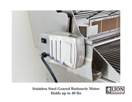 Lion Stainless Steel Rotisserie Motor w/ Mounts – 14290 + 14161