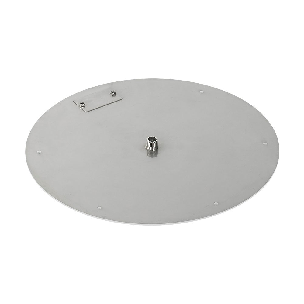 American Fire Glass - 18" Round SS Flat Plan w/12" Fire Ring