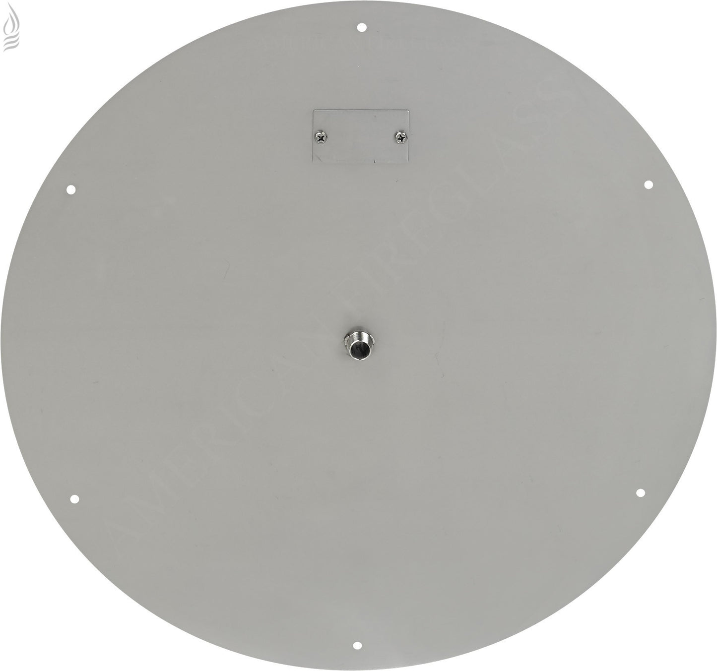 American Fire Glass - 24" Round SS Flat Pan w/18" Fire Ring
