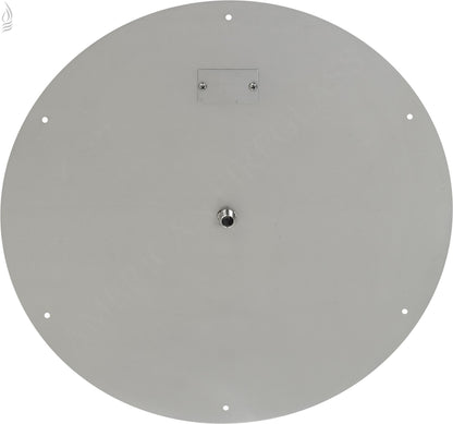 American Fire Glass - 24" Round SS Flat Pan w/18" Fire Ring