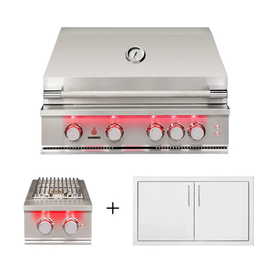 TrueFlame 3 Piece 32" Grill Outdoor Kitchen Package - TF3PGOKP-02
